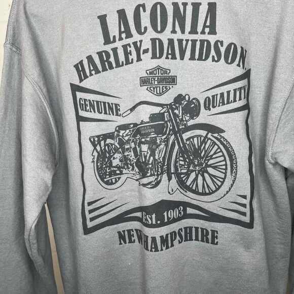 Harley Davidson | women gray crewneck pullover long sleeve - Picture 10 of 11